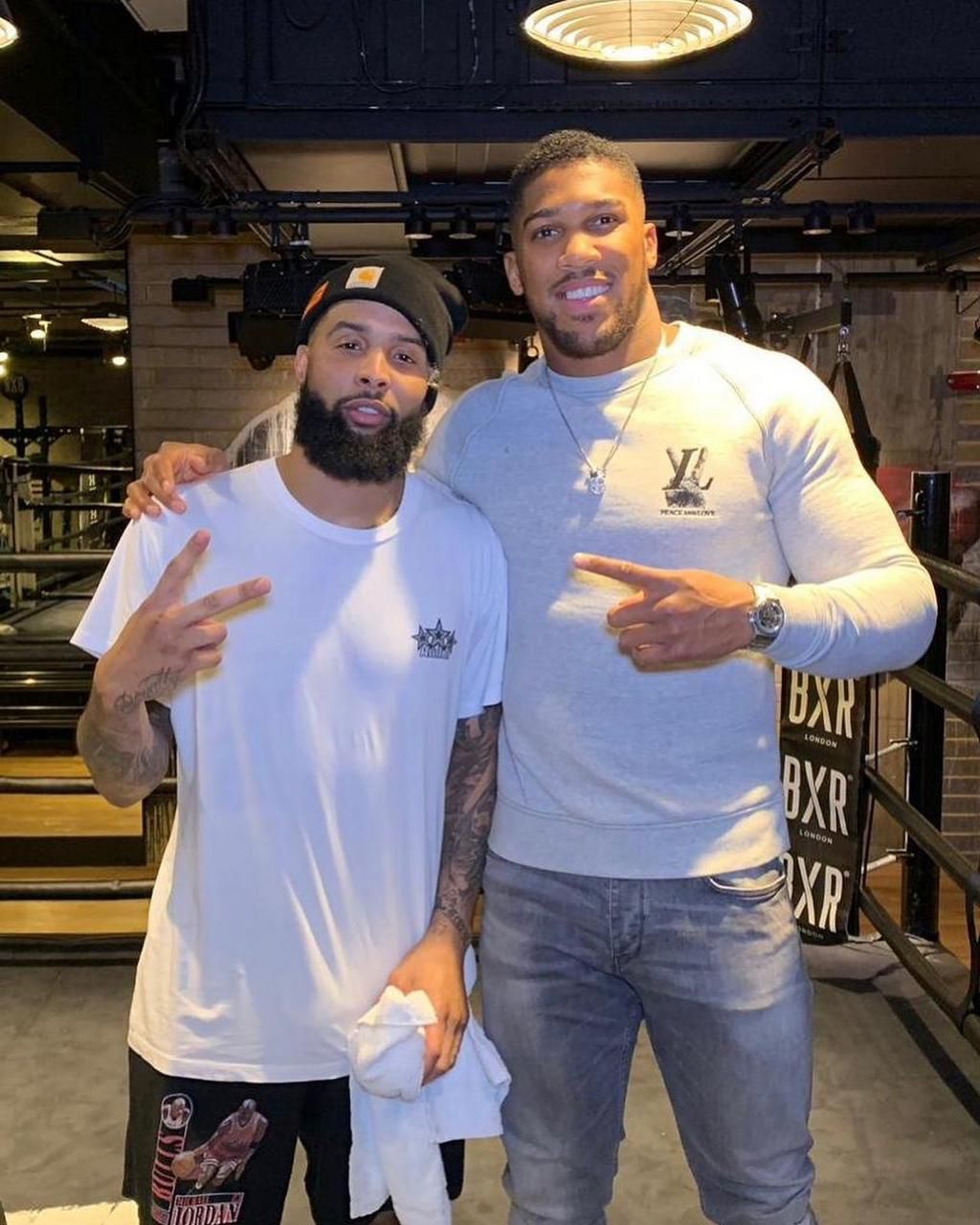 Odell Beckham and Anthony Joshua (Instagram/Anthony Joshua)