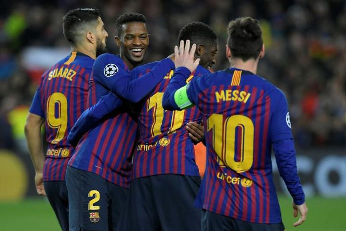 Ousmane Dembele came off the bench to score Barcelona's fifth goal in their 5-1 win over Lyon on Wednesday.