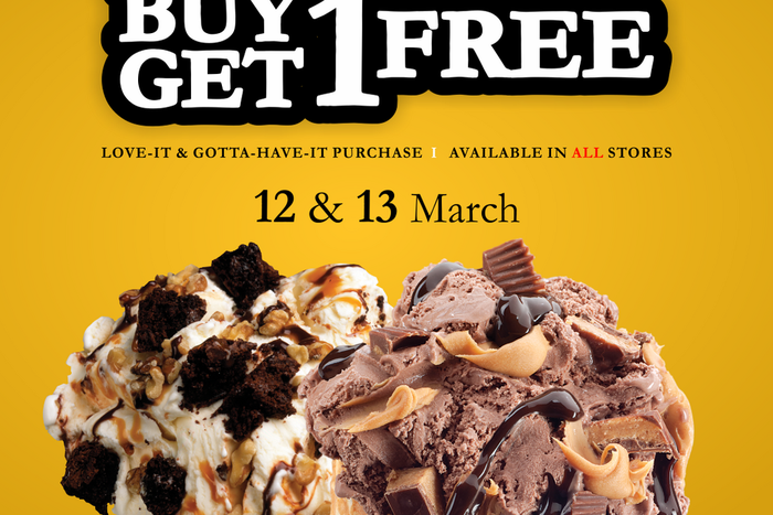 It's Cold Stone Creamery's national buy one get one free!!!