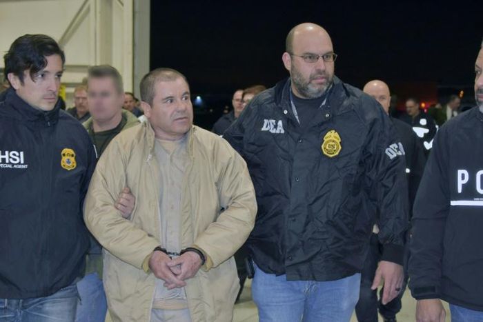 Under the leadership of Joaquin "El Chapo" Guzman, pictured being extradited to the US in 2017, the Sinaloa Cartel was one of the world's most powerful gangs