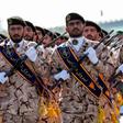 Members of Iran's Revolutionary Guard Corps (IRGC) march in September 2018 during the annual military parade marking the outbreak of the 1980-1988 war with Saddam Hussein's Iraq