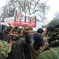 Protests in Kashmir where violence continues to rage, with both India and Pakistan firing mortars and artillery over the Line of Control (LoC) frontier
