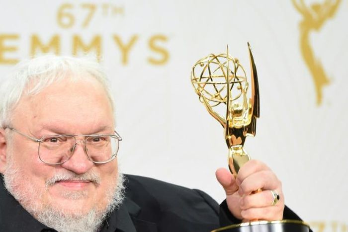 George R.R. Martin, pictured at the 2015 Emmy awards, is the author of the books that spawned the hit television series "Game of Thrones"