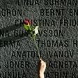 A granite memorial wall in Stockholm bears the names of the victims of the 1994 disaster