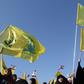 Hezbollah's flag features a Kalashnikov assault rifle