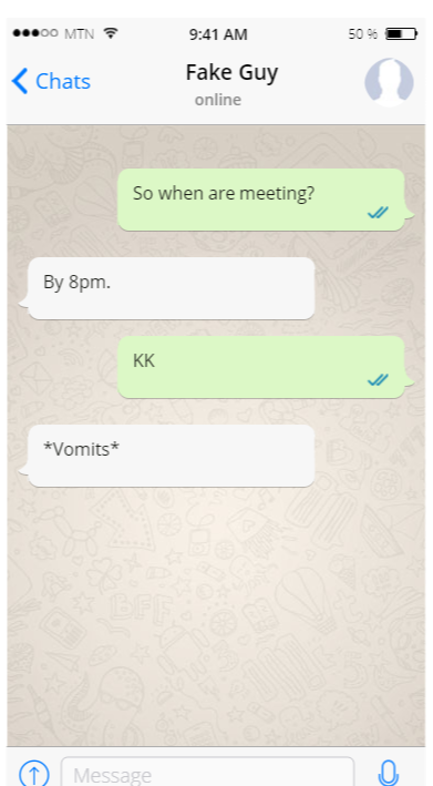 The abbreviation of OK to K has to be classified as a tragedy (fakewhats)