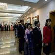 Voters queue to cast their ballots at the '3.26 Pyongyang Cable Factory' during voting for the Supreme People's Assembly elections in Pyongyang