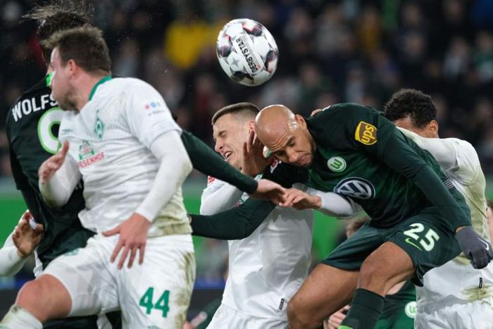 On taregt: Wolfsburg defender John Brooks headed in his team's goal