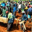 Mourning: Victims of the disaster were given a joint burial on Monday at the local cemetery, Chimanimani Heroes Acre