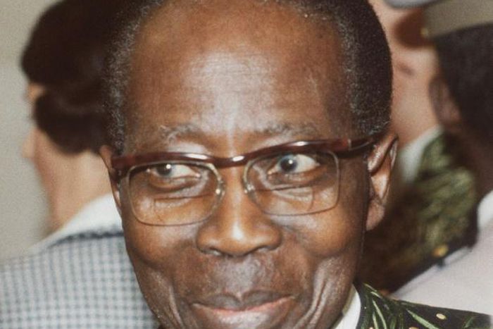 Poet-statesman: Senegal's first president, Leopold Sedar Senghor, pictured in 1984 at the Academie Francaise, the shrine of French literature