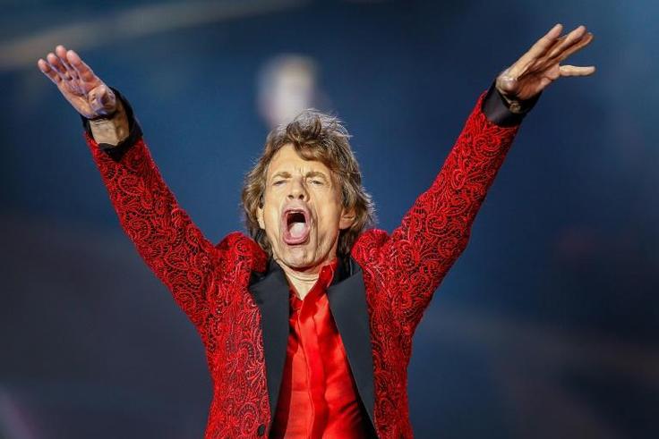 Mick Jagger of the Rolling Stones, pictured during a 2015 US performance, said he is "on the mend" after reportedly undergoing heart valve replacement surgery