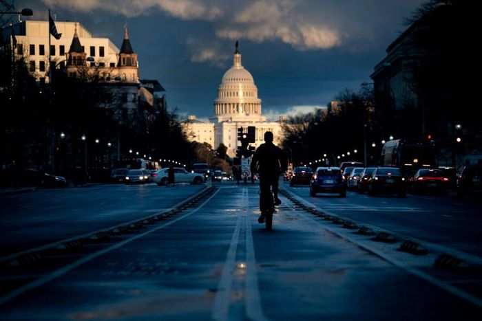 The sun sets on the US Capitol on March 22, 2019 in Washington, DC, shortly after the announcement that Special Counsel Robert Mueller had wrapped up his two-year investigation of Russian meddling in the 2016 US election.Special counsel Robert Mueller ...