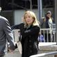 Actress Felicity Huffman did not speak to reporters as she arrived at the federal courthouse in Boston