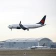 An Air Canada Boeing 737 MAX 8 jet approaches Toronto Pearson International Airport on March 13, 2019, before a worldwide grounding took effect