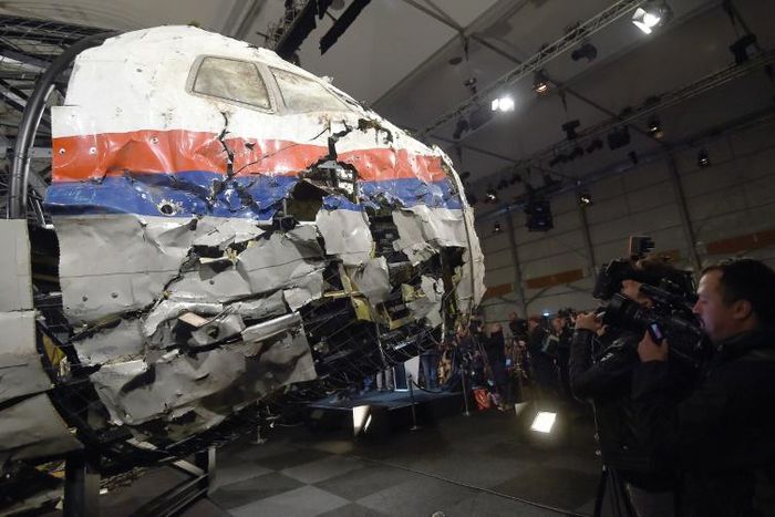 The wrecked cockpit of the Malaysia Airlines jet downed over Ukraine
