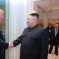 North Korean leader Kim Jong Un and US President Donald Trump shake hands in Hanoi, where their summit was seen as disappointment