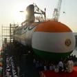The Indian Navy's third Scorpene-class submarine 'Karanj' at a launch ceremony in Mumbai last year. Pakistan said Tuesday it had stopped an Indian sub from entering its territorial waters