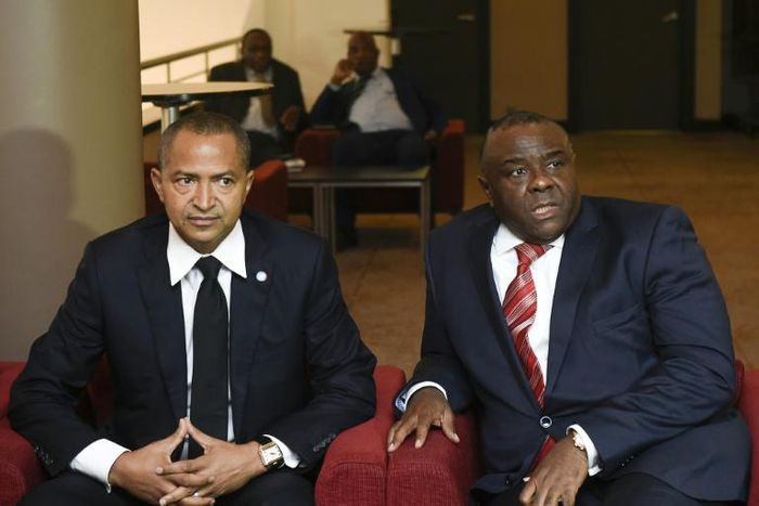 Exiled Congolese opposition figure, Moise Katumbi, seen here on the left, was barred from running in DR Congo's December elections as was fellow opposition heavyweight Jean-Pierre Bemba