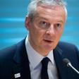 French Finance Minister Bruno LeMaire holds a press conference during the IMF - World Bank Spring Meetings at International Monetary Fund Headquarters in Washington, DC, on April 12, 2019