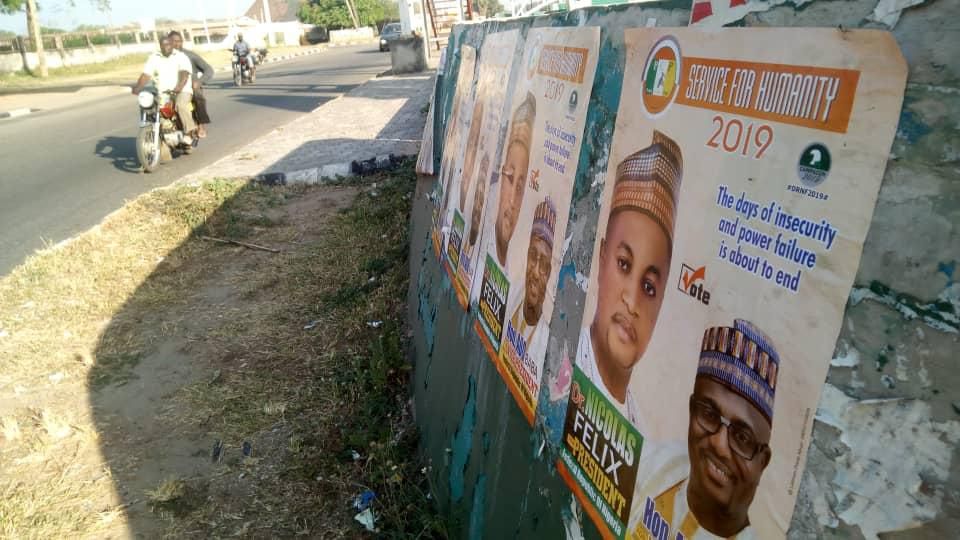 Dr Nicolas Felix's presidential election campaign poster in Niger State