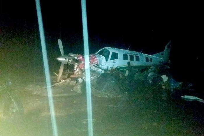 A small aircraft was damaged at Jayapura airport in the flooding