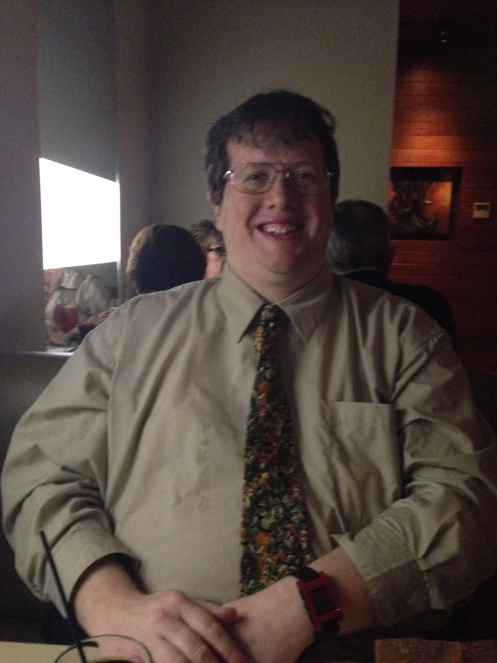 Youngkin at dinner the night before surgery