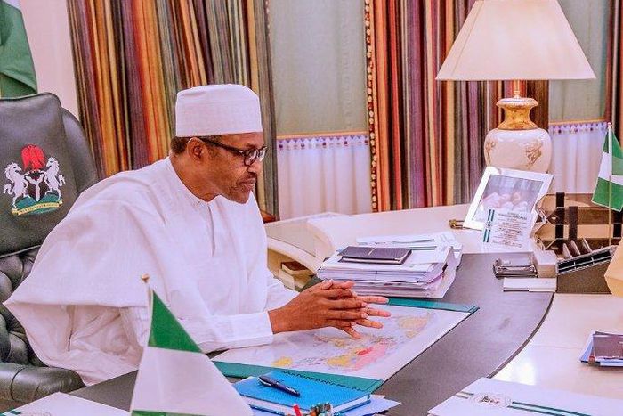 President Muhammadu Buhari [Twitter/@mickiebrownkie]