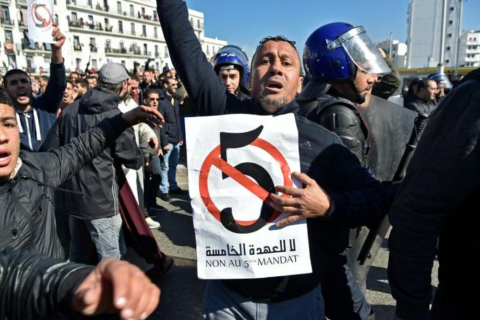 Algerians have taken to the street to protest ailing President Abdelaziz Bouteflika's bid for a fifth term