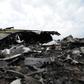 The remains of the Malaysia Airlines plane that was shot down over Ukraine on July 17, 2014