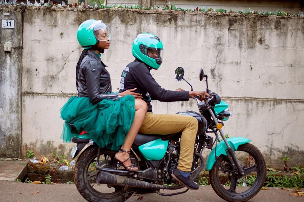 A Gokada rider  in Lagos