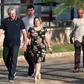 Cuba's President Miguel Diaz-Canel and his wife Lis Cuesta arrive at a polling station to cast their votes for a constitutional referendum in Havana, Cuba, on February 24, 2019