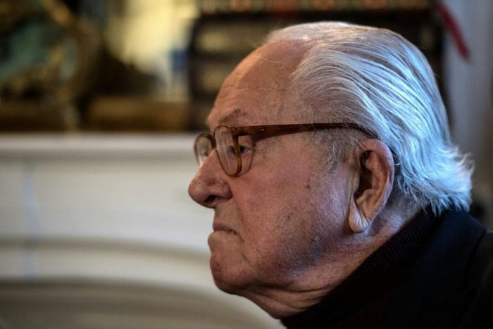 Jean-Marie Le Pen photographié dans sa maison à Saint-Cloud le 9 janvier 2019