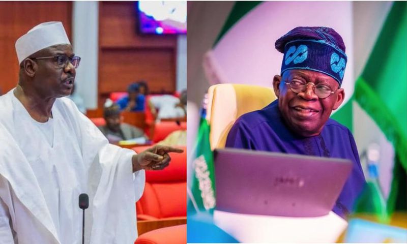 Bola Tinubu and Ali Ndume [Facebook]