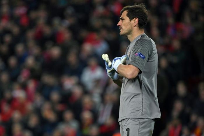 Iker Casillas appeared in the Champions League quarter-final for Porto against Liverpool in April