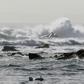 Strong wind whipped up high waves along the coast of Corsica and southeastern France