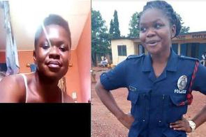 Female police officer react to her leaked tape