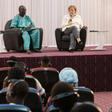 German Chancellor Angela Merkel interacted with students at the University of Ouagadougou for nearly two hours