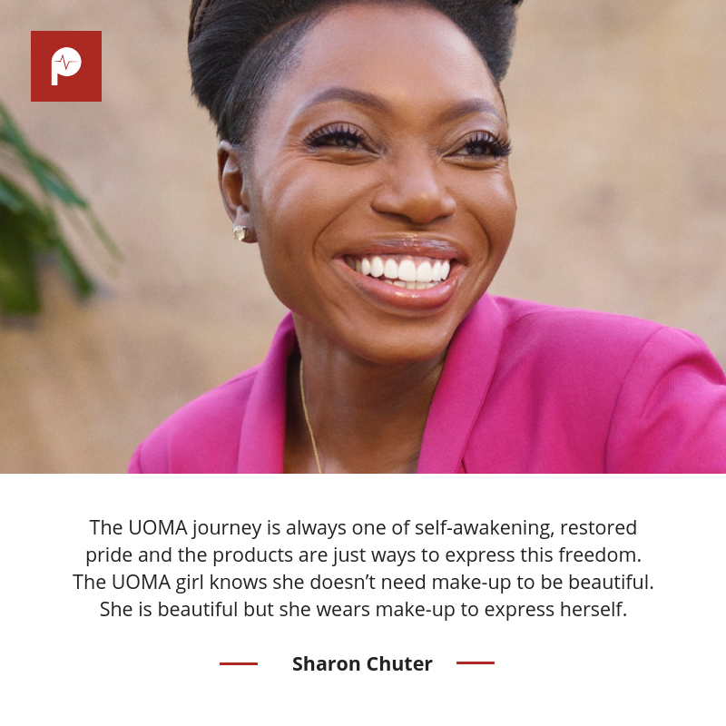 Sharon Chuter reveals who the UOMA Beauty woman is what beauty means to her [Credit: Pulse]