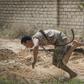 Libyan fighters loyal to the internationally recognised Government of National Accord (GNA) run for cover during clashes forces of strongman Khalifa Haftar south of the capital Tripoli