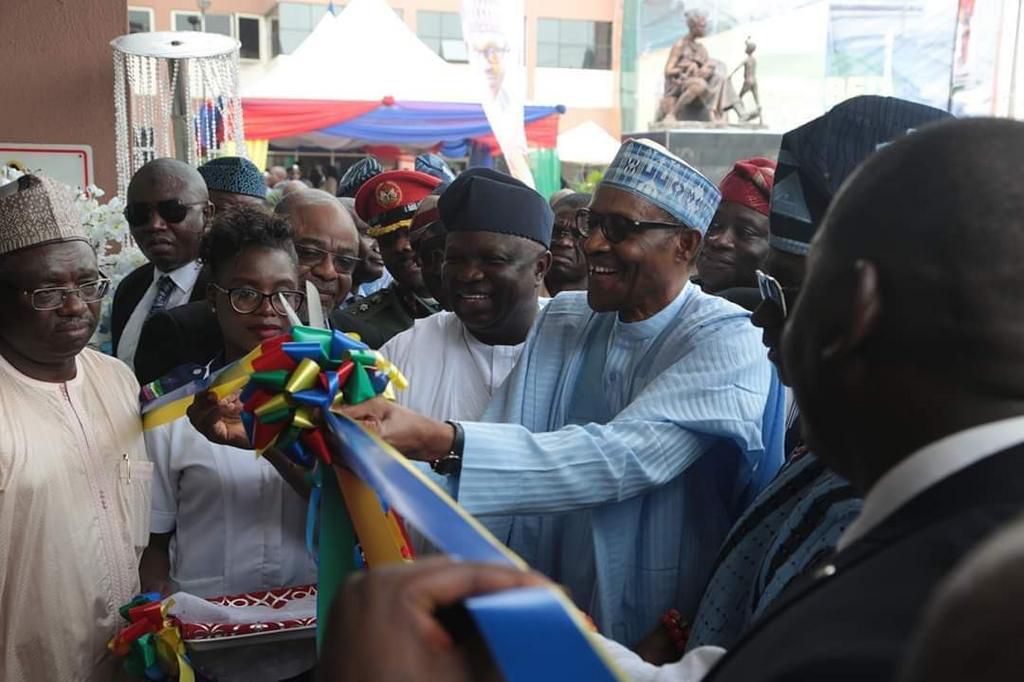 President Muhammadu Buhari is in Lagos to commission a number of projects [Twitter/AkinwunmiAmbode]