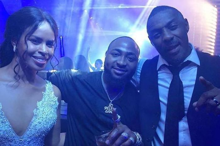Idris Elba got Davido to Surprise Sabrina Dhowre on their Wedding Day (Bellanaija)