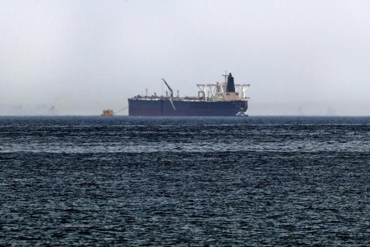 Oil tanker Amjad, seen here on May 13, 2019, was one of two Saudi tankers reportedly damaged last week in mysterious "sabotage attacks" off the coast of the Gulf emirate of Fujairah