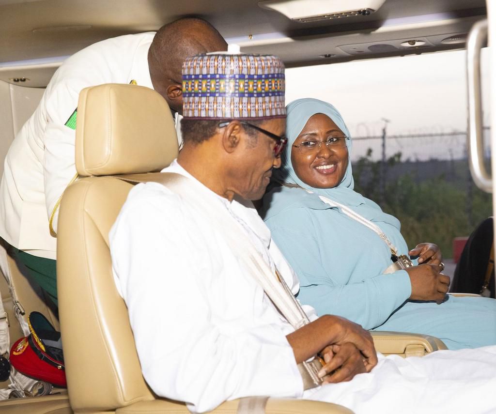 President Buhari and his wife Aisha returned to Abuja from Saudi Arabia (Twitter NGRPresident) 2