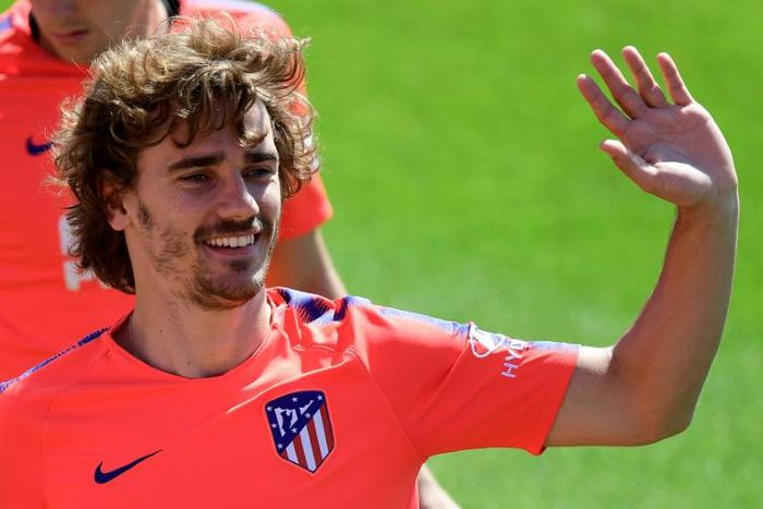 Atletico Madrid's Antoine Griezmann trained on Friday ahead of what is likely to be his last game for the club against Levante