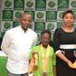 (R-L): Special Olympics Athlete, Chima Maduakor; State Head, SME, Lagos Zone, Globacom, Marie Macfoy; Special Olympics Athlete, Tejumola Ogunlela and Manager, Sports Programmes, Special Olympics Nigeria, Adeola Oladugba, at the reception held by Globac...