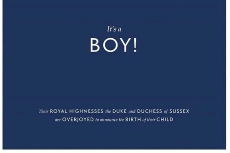 In a modern twist, the royal birth was also announced on Instagram, from the royal couple's official account