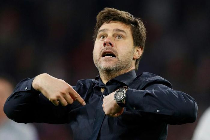 Mauricio Pochettino celebrates Tottenham reaching the Champions League final