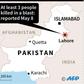 Map of Pakistan showing the second largest city Lahore where at least three people have been killed in a blast