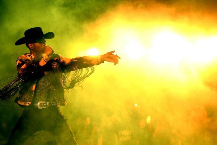 Lil Nas X performs during the 2019 Stagecoach Festival in California