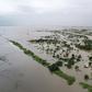 Pounding rain from Cyclone Idai turned the region around the city of Beira in central Mozambique into an inland sea